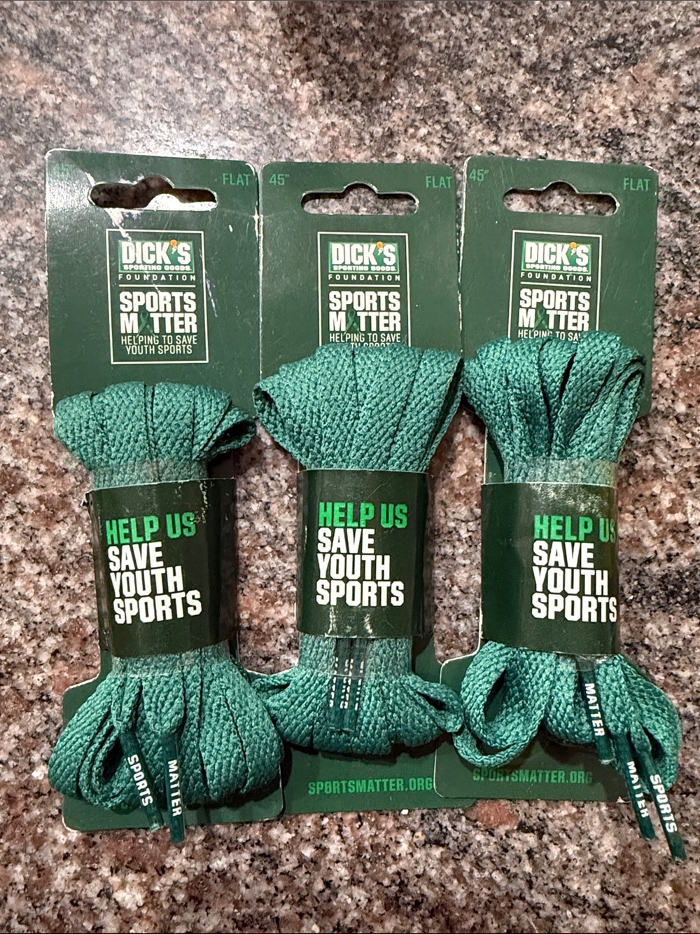 Dick's Foundation Green Athletic Shoelaces - 3 Pack Flat